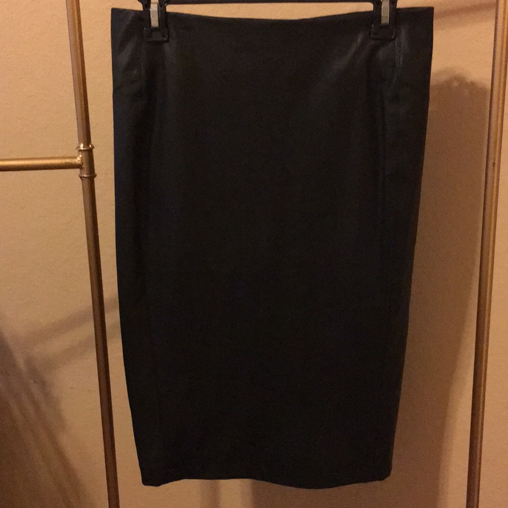 Black leather skirt